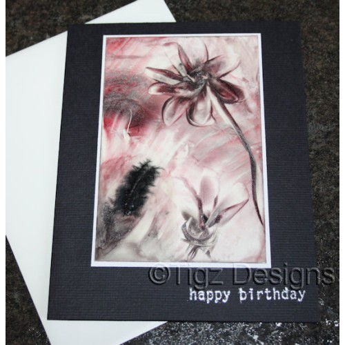 Encaustic Elements - Birthday Card #19-48